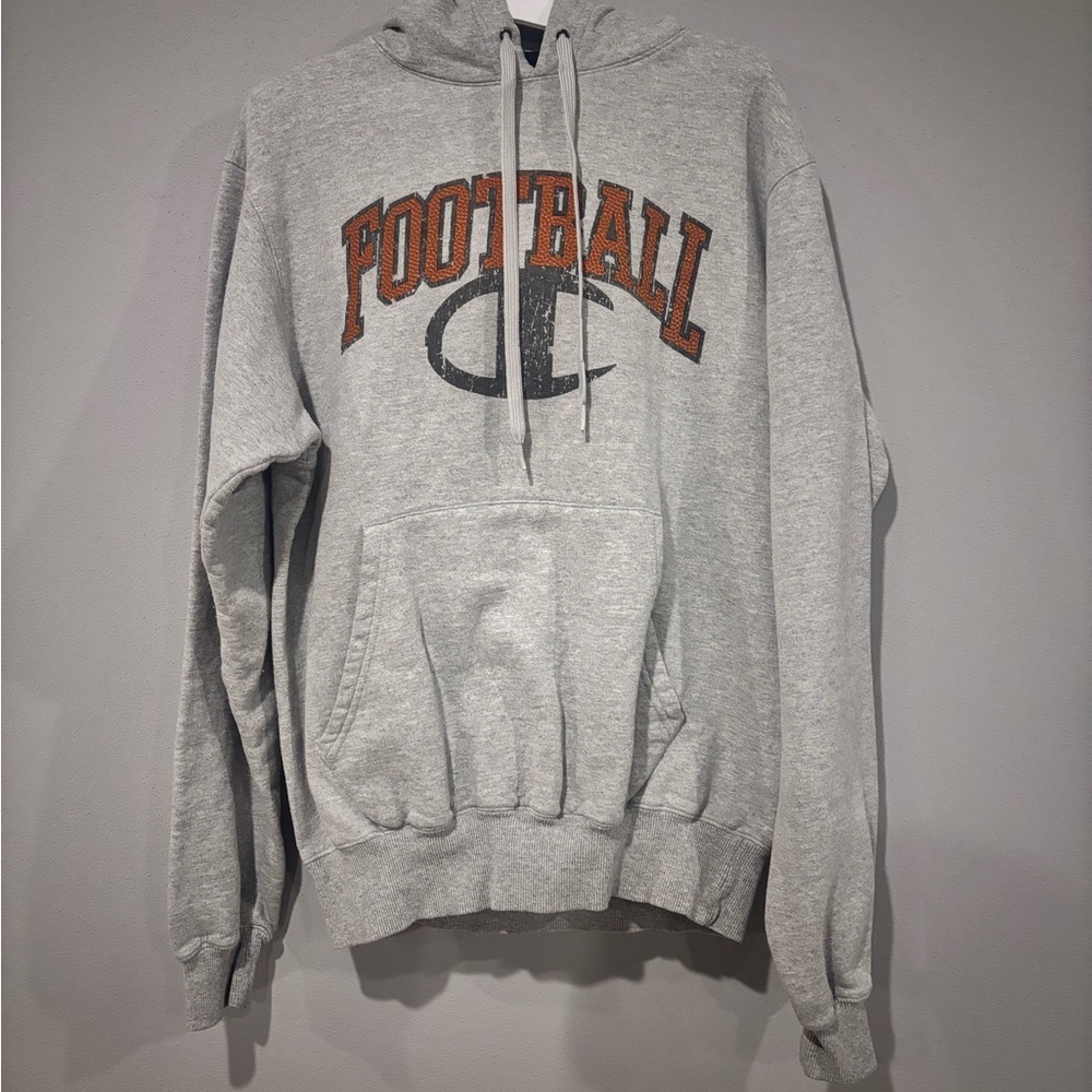 Champion Gray and Orange Men's Hoodie